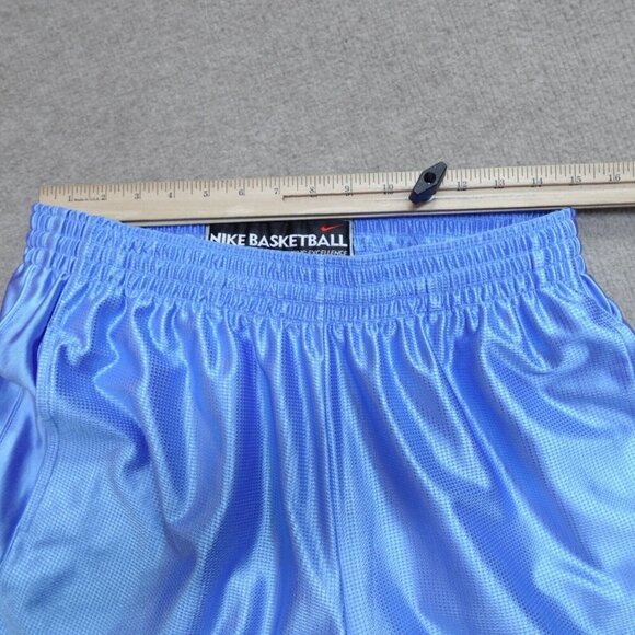 Vintage Nike Shorts Large Blue Satin Old Stock Gray Tag NEW - Picture 6 of 12